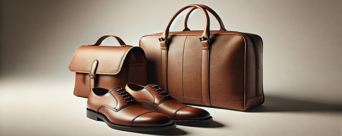 تصویر تبلیغاتی کیف و کفش چرمی